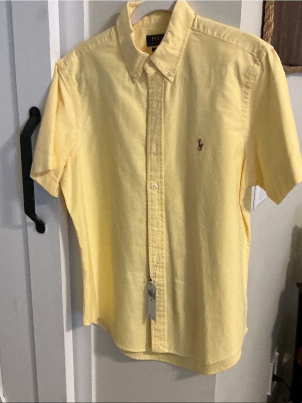 Polo by Ralph Lauren Pale Yellow Short Sleeve Button-Down Shirt